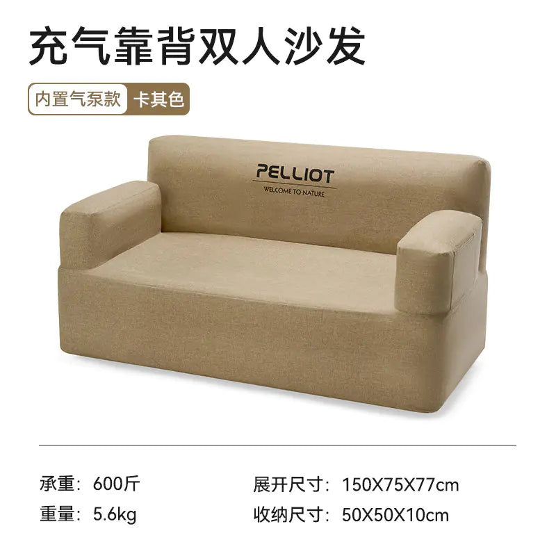 "Outdoor Inflatable Sofa for Two – Portable Oxford Fabric"