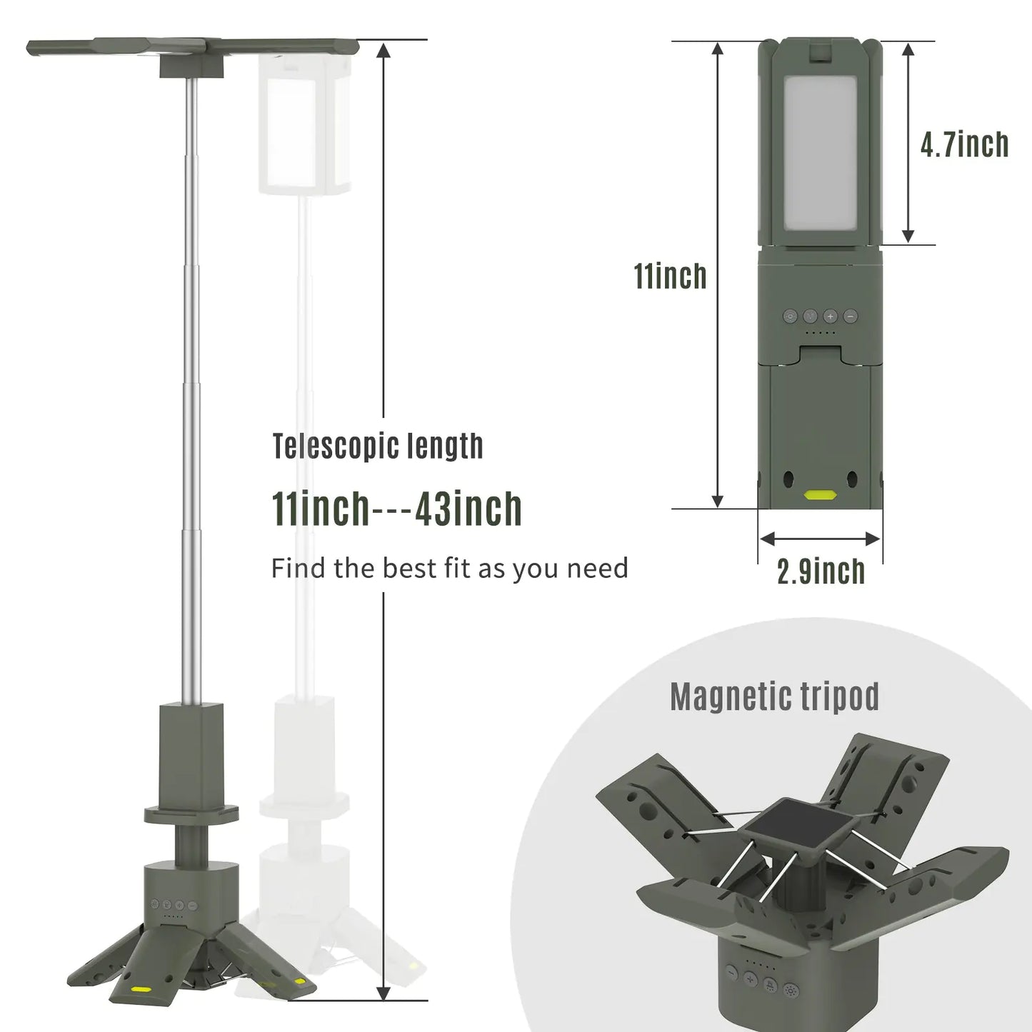 EcoGlow 360™-Magnetic Telescopic Lantern