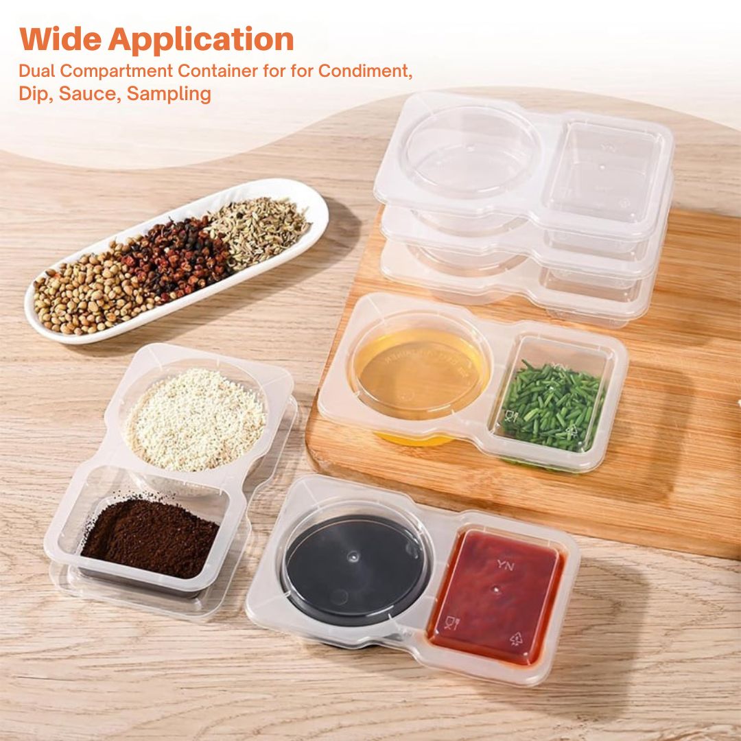 SaucyGo™ – Portable Disposable Sauce Cups with Lids