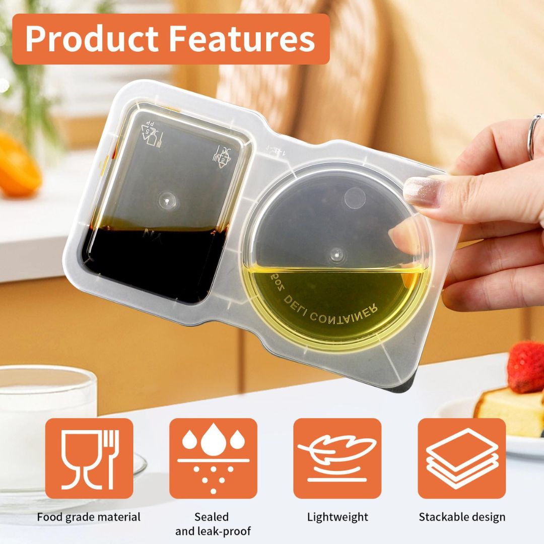 SaucyGo™ – Portable Disposable Sauce Cups with Lids