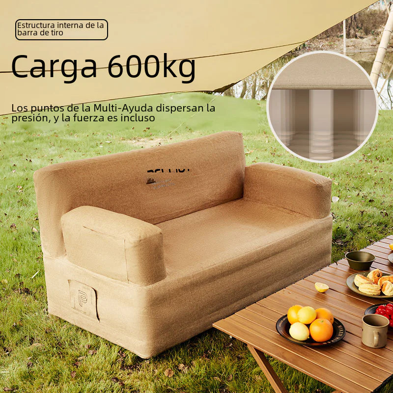 "Outdoor Inflatable Sofa for Two – Portable Oxford Fabric"